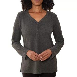 Mario Serrani Italy Women's Pullover Sweater Shirt Long Sleeve (Gray, X-Large)